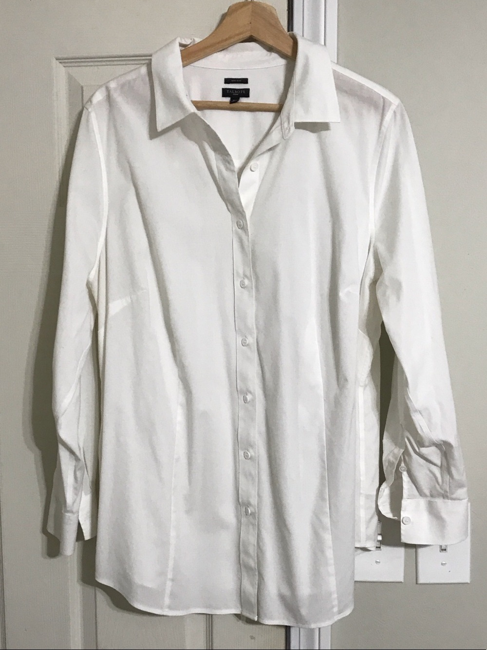 Talbots White Men's Long-Sleeve Button-Up Shirt